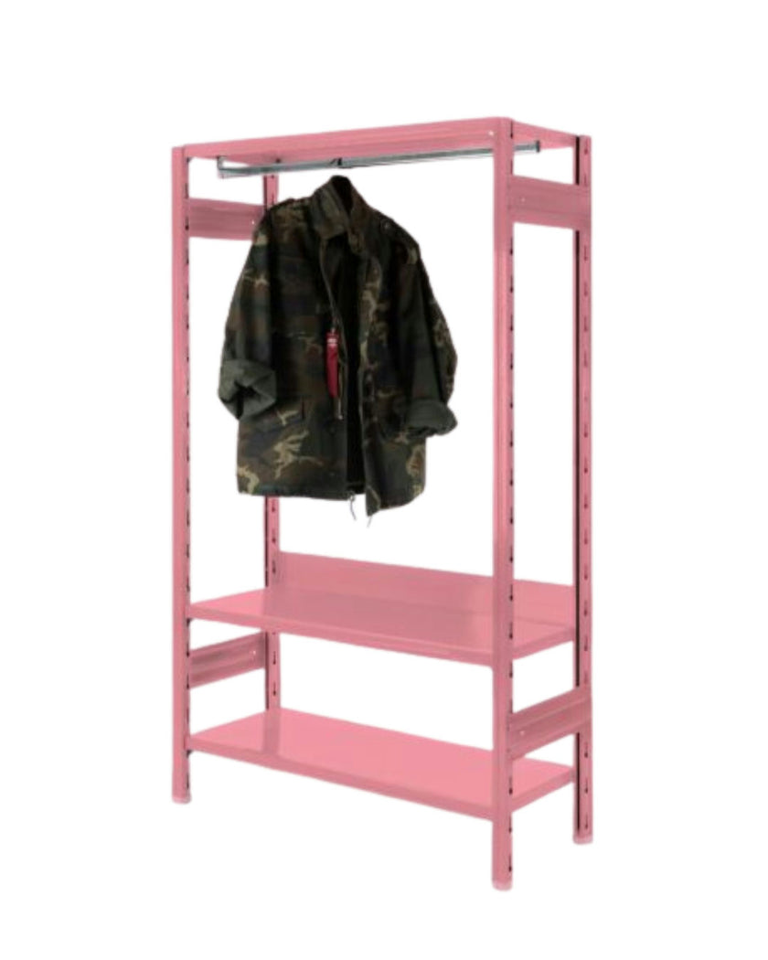 Forest Industrial Wardrobe – Streamlined Storage with Sculptural Presence