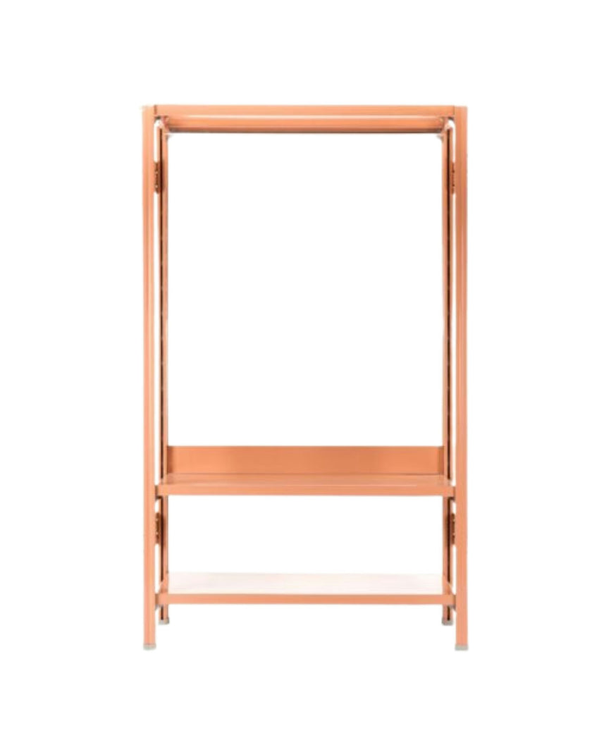 Forest Industrial Wardrobe – Streamlined Storage with Sculptural Presence