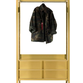 Metal Wardrobe with Drawers