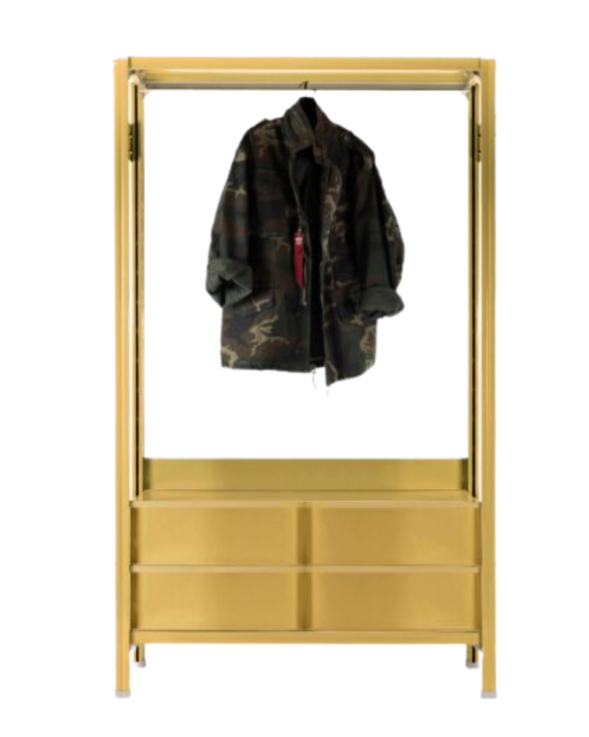 Metal Wardrobe with Drawers