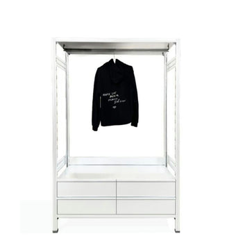 Galvanized Steel Wardrobe with Bottom Drawers – Durable Design, Refined Function