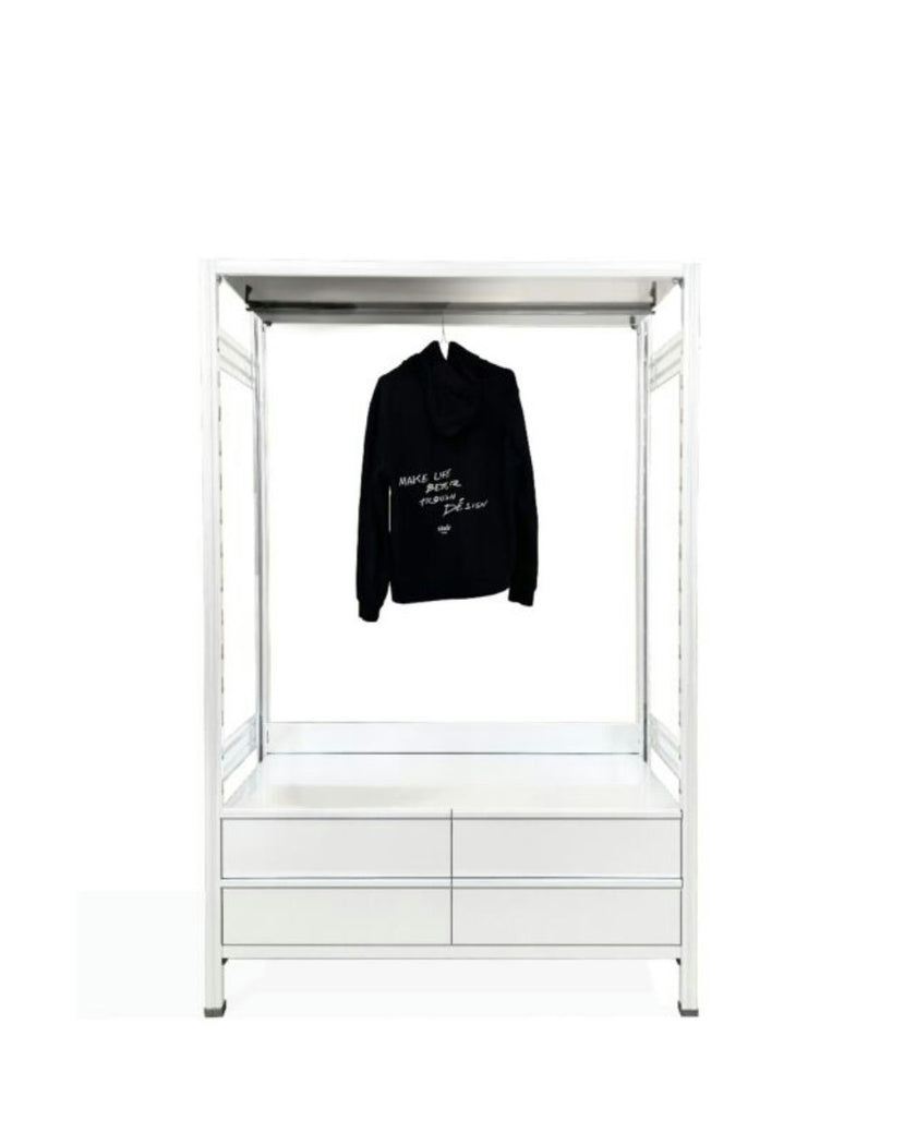Galvanized Steel Wardrobe with Bottom Drawers – Durable Design, Refined Function