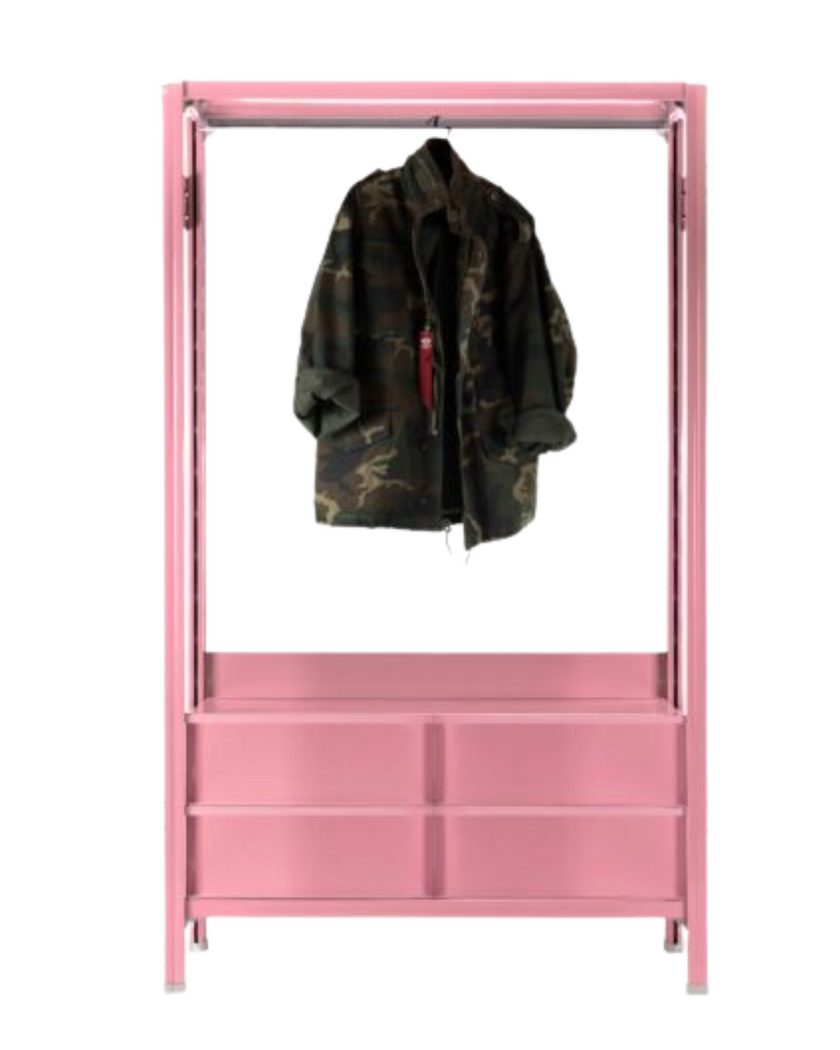 Metal Wardrobe with Drawers