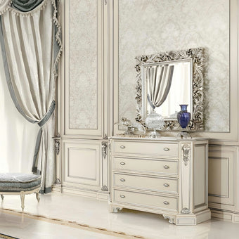 Heritage Ivory Sky Square Mirror*