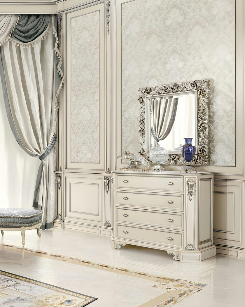 Heritage Ivory Sky Square Mirror*