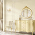 Timeless Luxe Ivory Dining With Armrest Gold Accents*