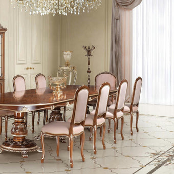 Eclectic Palazzo Dining Without Armrest in Blush Velvet*