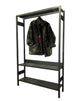 Forest Industrial Wardrobe – Streamlined Storage with Sculptural Presence
