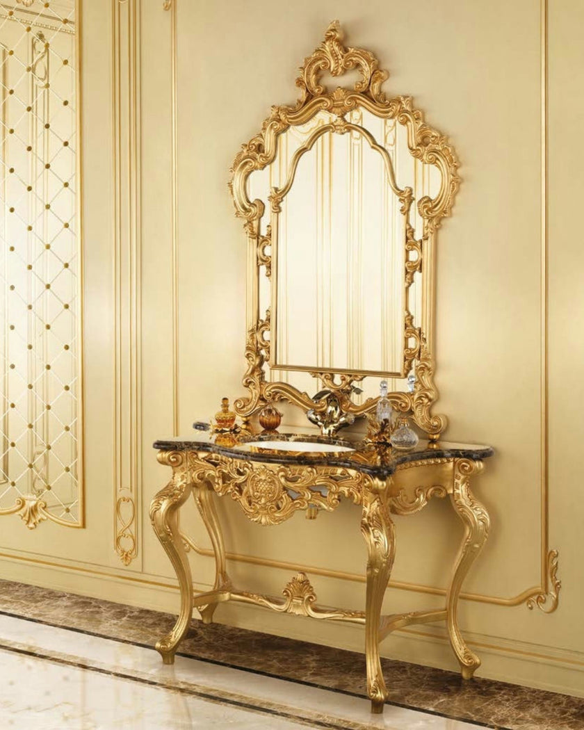 Heritage Shaped Baroque Gilded Wall Mirror*