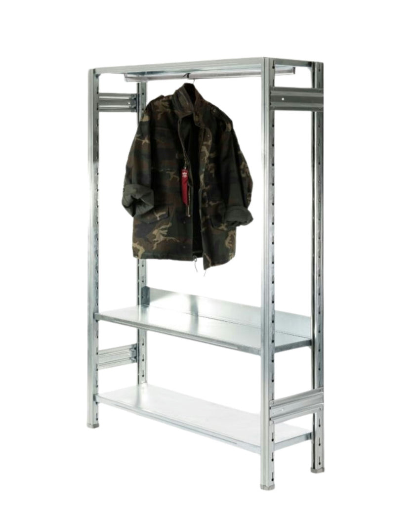 Galvanized Steel Clothing Display Shelf