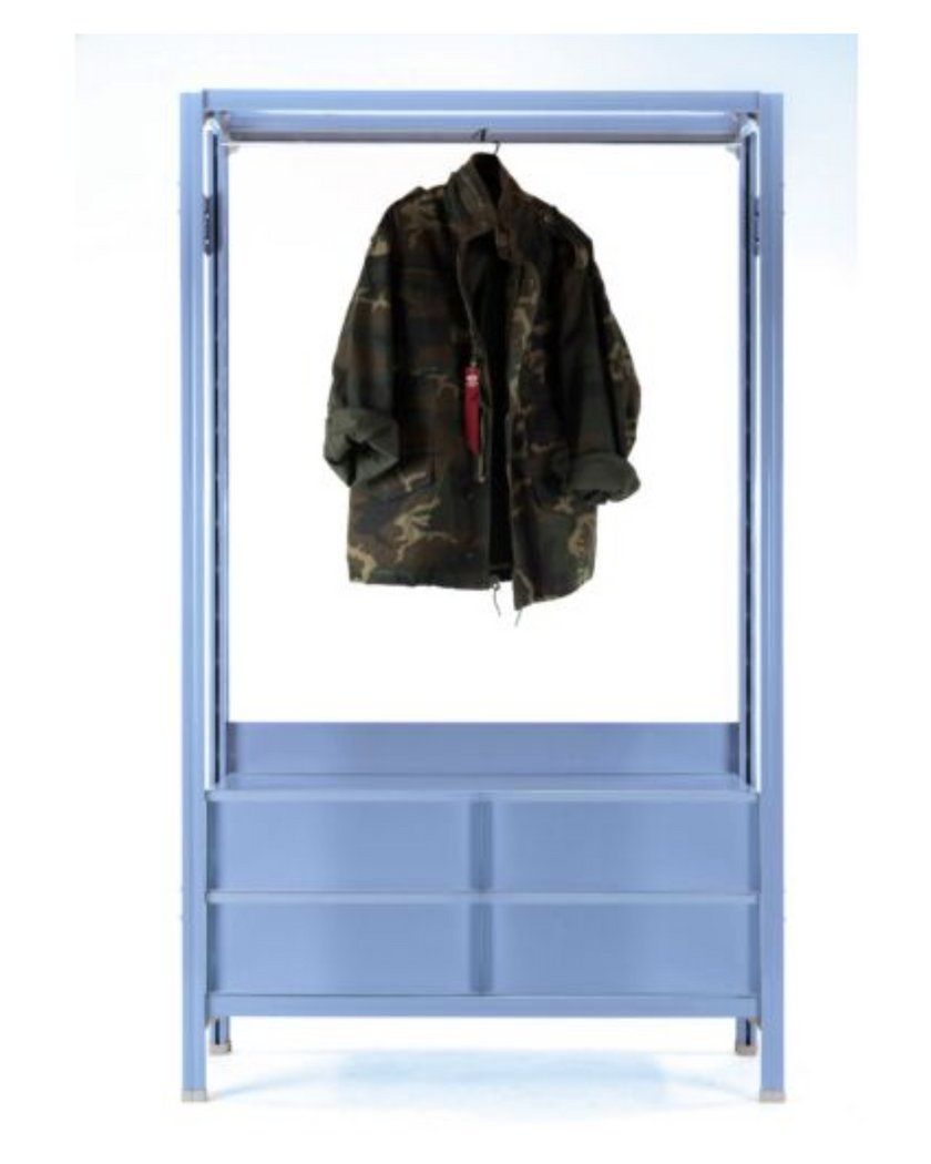 Metal Wardrobe with Drawers