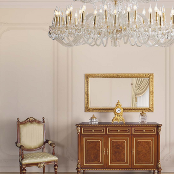Timeless Imperial Scrollback Armchair in Gold Damask*