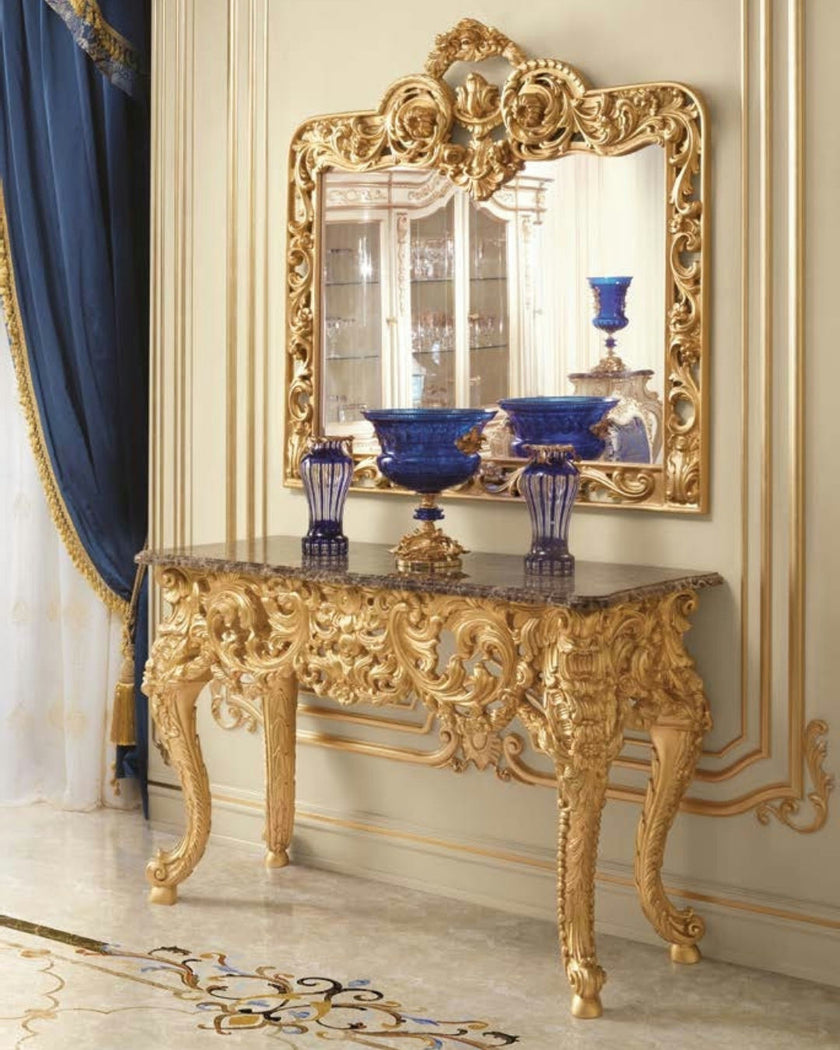 Heritage Royal Gilded Console with Rococo Detailing*