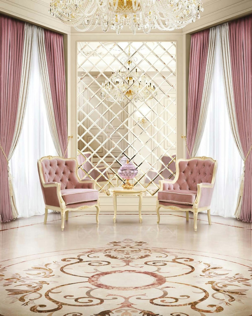 Timeless Aurora Charm Armchair with Gold Leaf Accent*
