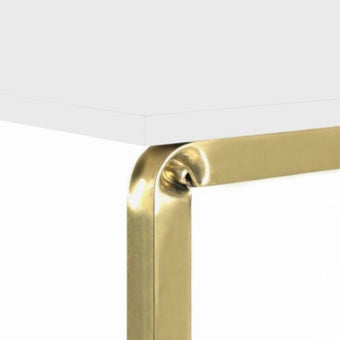 FLEX Low Table – Brass & Wood Minimalist Sculpture**