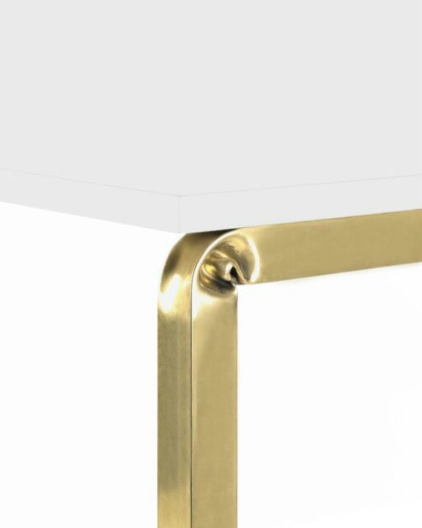 FLEX Low Table – Brass & Wood Minimalist Sculpture**