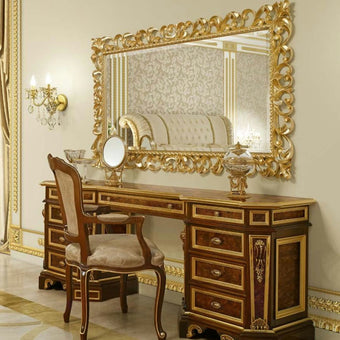 Timeless Regal Lacquered TV Console with Gold Accents*