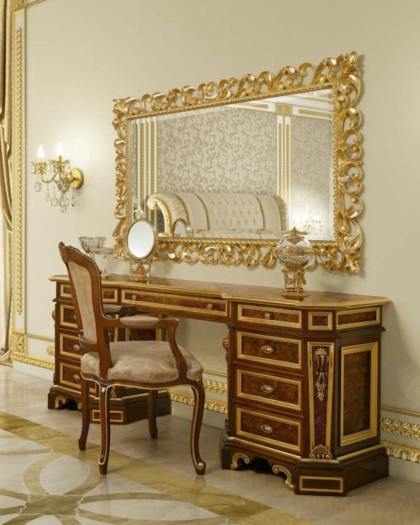 Timeless Regal Lacquered TV Console with Gold Accents*