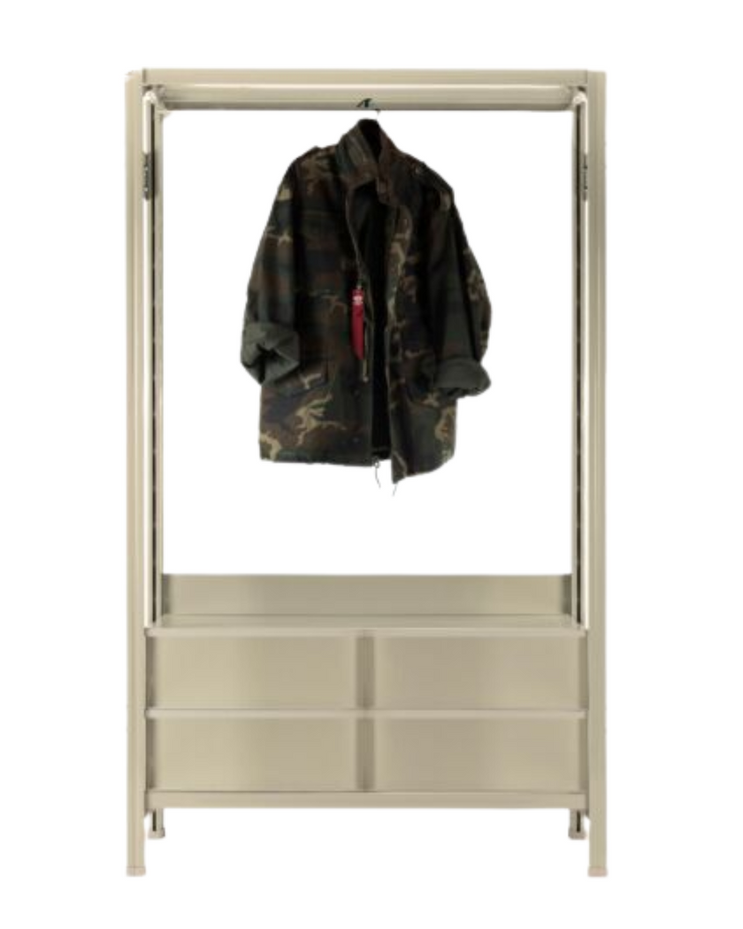Metal Wardrobe with Drawers