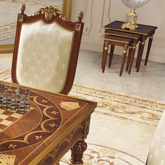 Timeless Noble Etiquette Nesting Tables – Classic Italian Craft in Compact Form**
