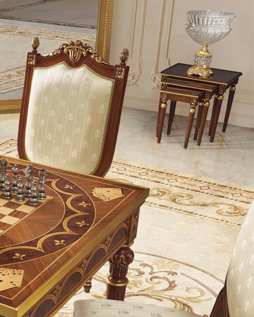 Timeless Noble Etiquette Nesting Tables – Classic Italian Craft in Compact Form**