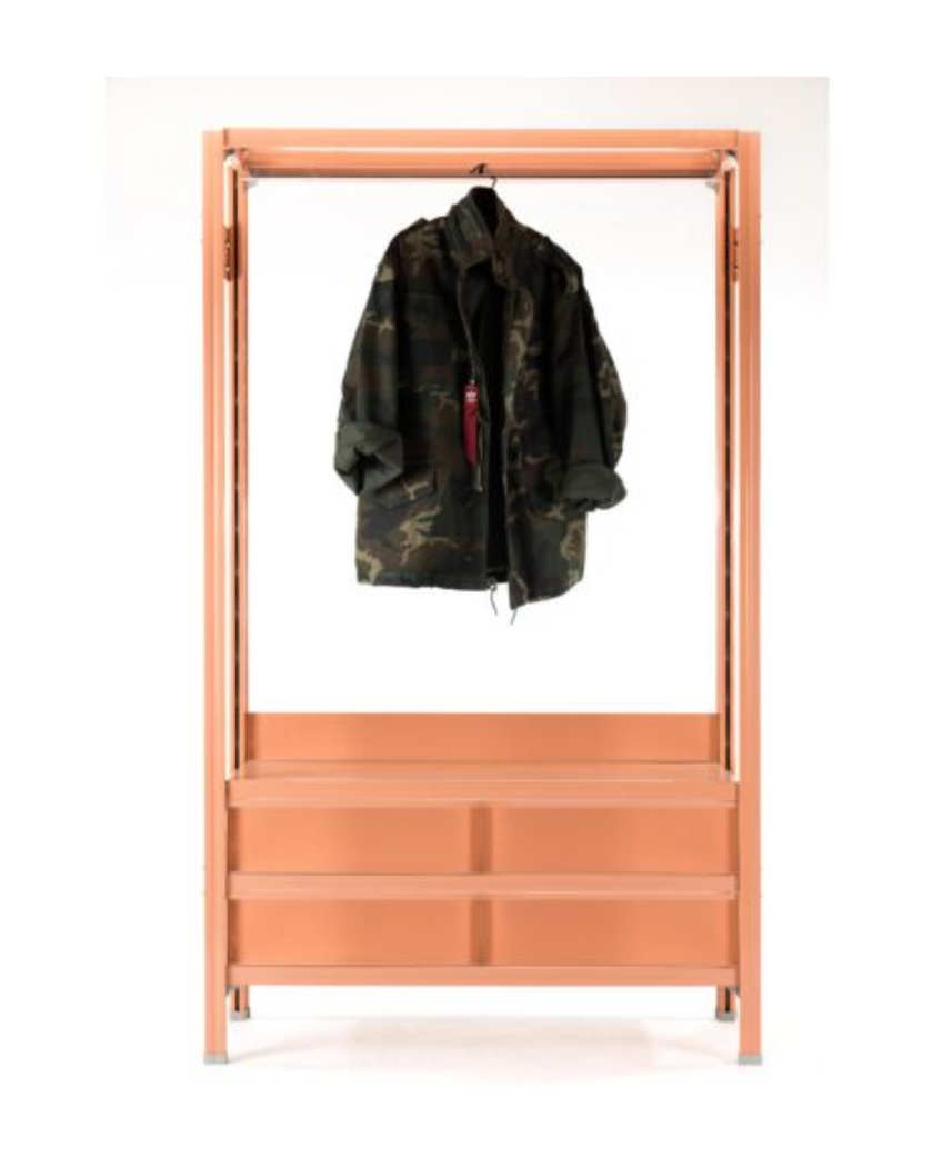 Metal Wardrobe with Drawers