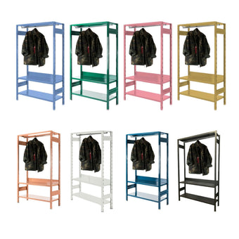 Forest Industrial Wardrobe – Streamlined Storage with Sculptural Presence