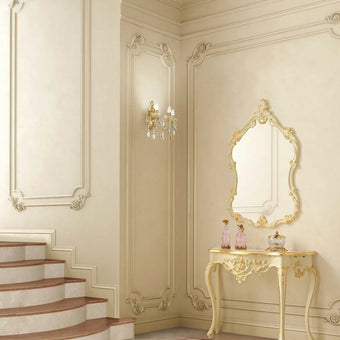 Timeless Château Blossom Wall Mirror in Ivory & Gold*