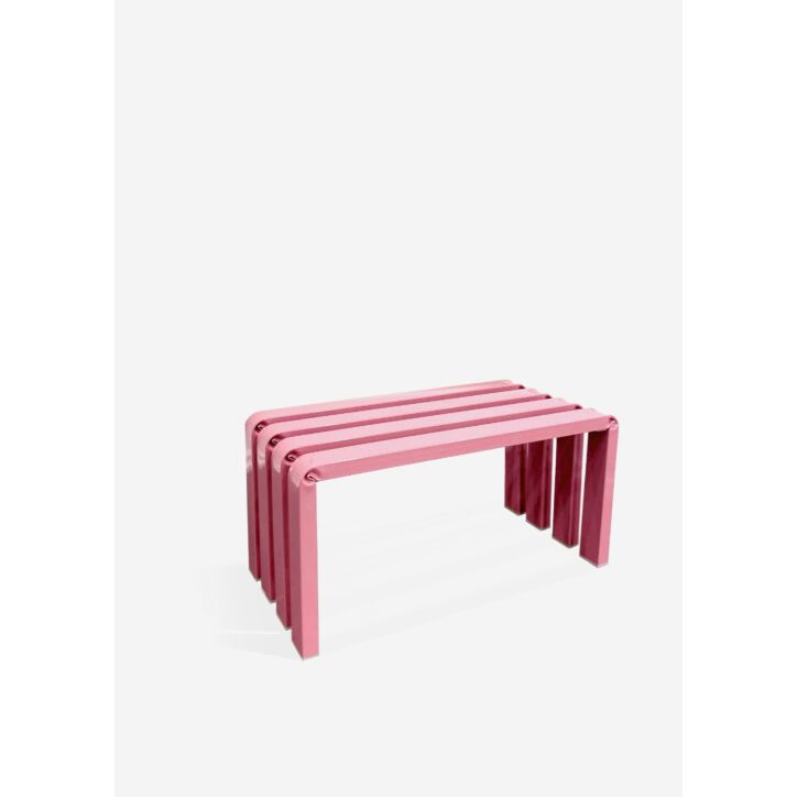 Runway Bench – Minimalist Sculptural Design in Black Powder-Coated Steel**