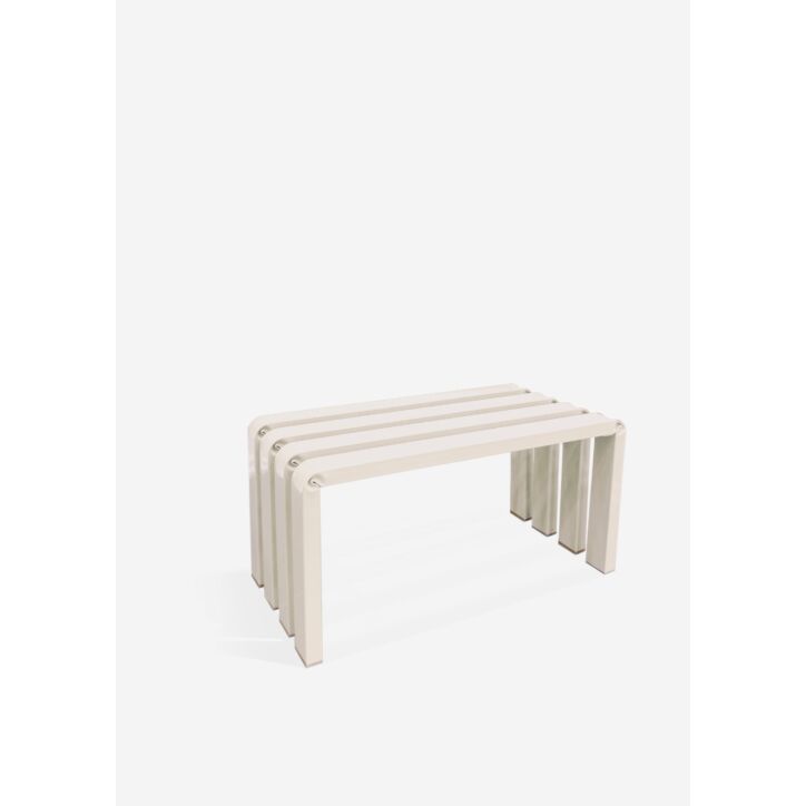 Runway Bench – Minimalist Sculptural Design in Black Powder-Coated Steel**