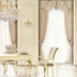 Timeless Luxe Ivory Dining With Armrest Gold Accents*