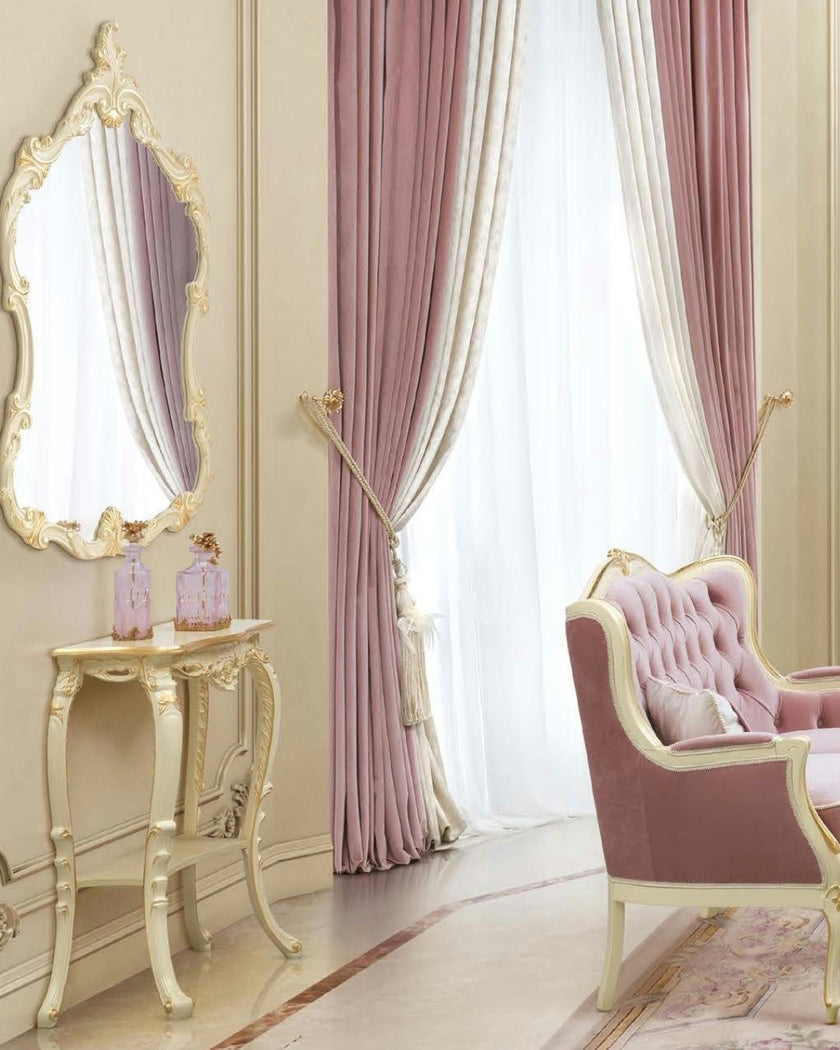 Timeless Château Blossom Wall Mirror in Ivory & Gold*