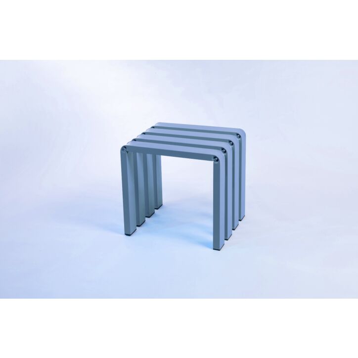 Runway Bench – Minimalist Sculptural Design in Black Powder-Coated Steel**