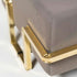 Materia Pouf – Brass and Sustainable Fabric by Guzzini**