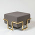 Materia Pouf – Brass and Sustainable Fabric by Guzzini**