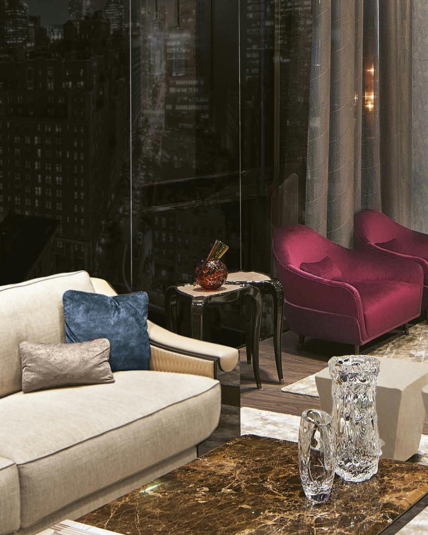 Eclectic Sapphire Elegance Side Table*
